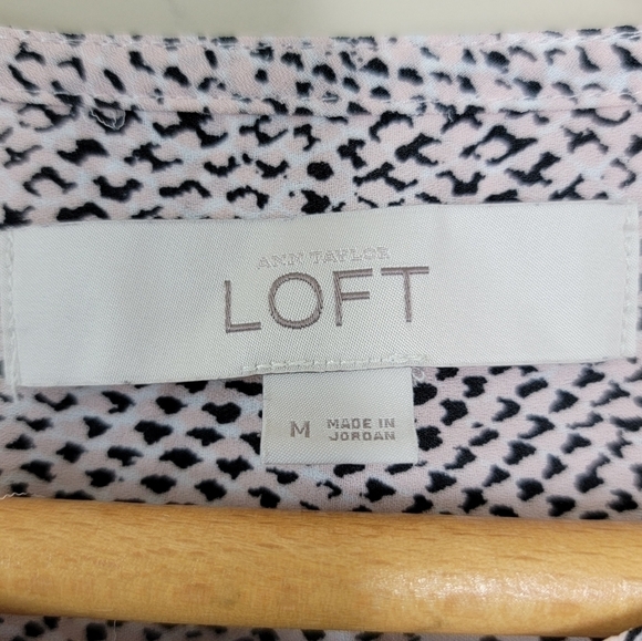 LOFT | Pale Pink Snakeskin Print Blouse - Picture 2 of 4